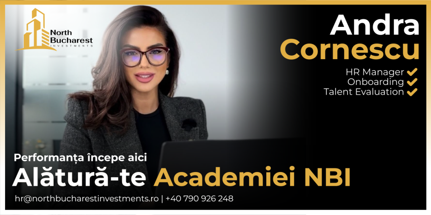 Academia North Bucharest Investments, Andra Cornescu, Vlad Musteata, carieră în imobiliare 2026, training practică în teren, educație piața imobiliară